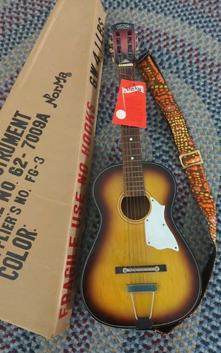 Holy Grail Vintage 1967 Norma 3/4 Parlor Guitar FG3 Reinforced Steel Neck RARE - Picture 1 of 24