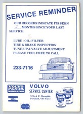 1983 Volvo Service Center Portland Oregon Vintage Advertising Postcard