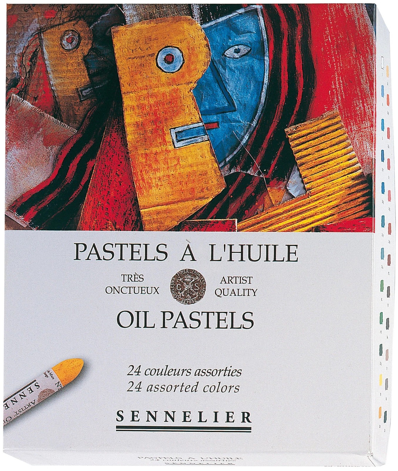 Pastels à l'huile Sennelier lot de 24 pour dessiner des paysages en atelier