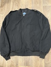 Neptune Garment Co Jacket Mens 42 Black Insulated Flight Bomber Navy