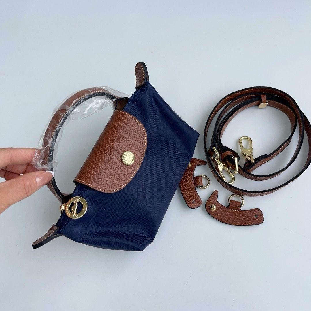 Longchamp ショルダーバッグ XSネイビー Longchamp Pliage XS navy tote bag and shoulder bag Women New From