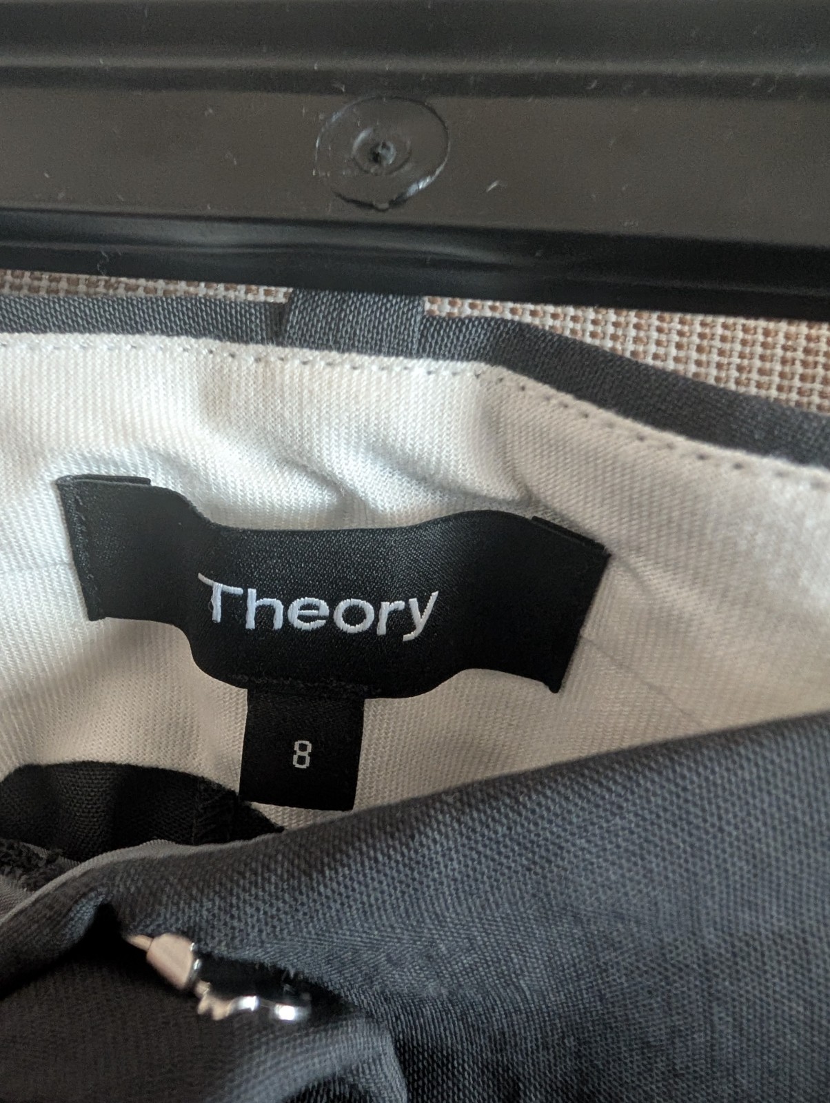 Theory Cement Grey Treeca 2 Traceable Wool Croppe… - image 4