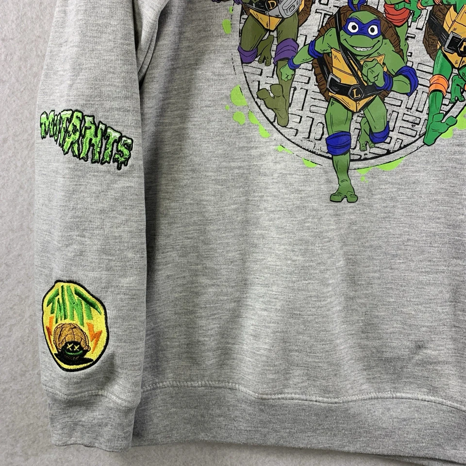 Teenage Mutant Ninja Turtles Boys Sweatshirt Sz 18 Crew Embroidered - Image 2 of 4