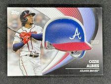 2022 Topps Update Ozzie Albies #BH-OA Commemorative Batting Helmet Relic Braves