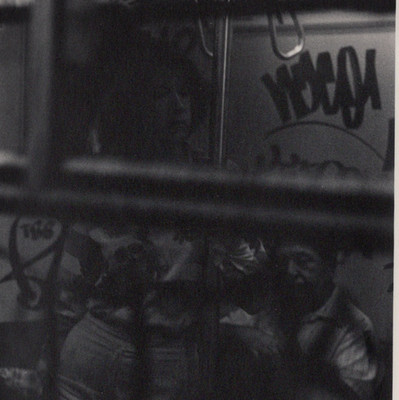 GRAFFITI AND GAZES NYC SUBWAY 1975 - 5x7 Thomas Schmidler Gelatin Silver Print