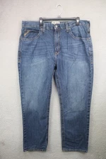 Ariat Men's Relaxed Boot Cut Denim Jeans-40/32-Medium Wash-Distressed