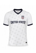 New with Tags Icon Sports US Soccer USMNT Shirt White Mens Sz:L