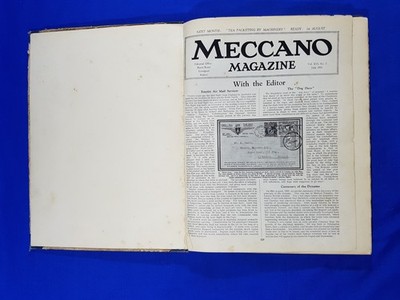 Meccano Magazines Bound Book 1931.  Binding poor, Cover replaced. See Photos