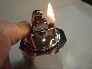 Vtg Tiffany & Co.  EVANS-Weighted Sterling Silver Table Lighter  -Initials RSB-