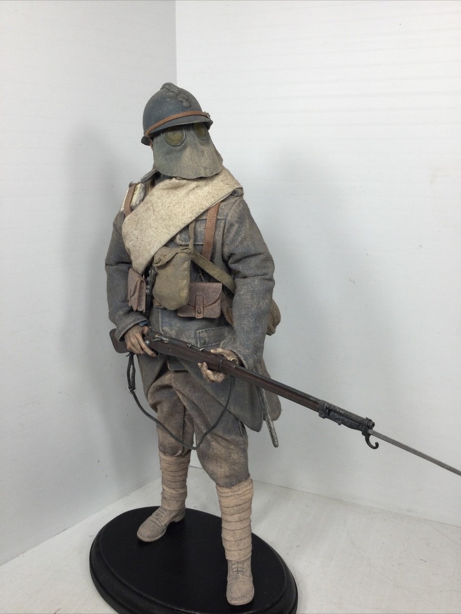 1/6 CUSTOM BUILD FRENCH WW1 FRONT LINE INFANTRYMAN GASMASK 1917