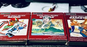Sears Tele-Games Intellivision Super Video Arcade Utopia,Basketball & Skiing CIB