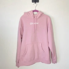 Glossier Original Pink Hoodie Size Large