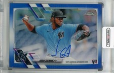 2021 Topps Chrome Jorge Guzman Rookie Auto Blue /150 Marlins
