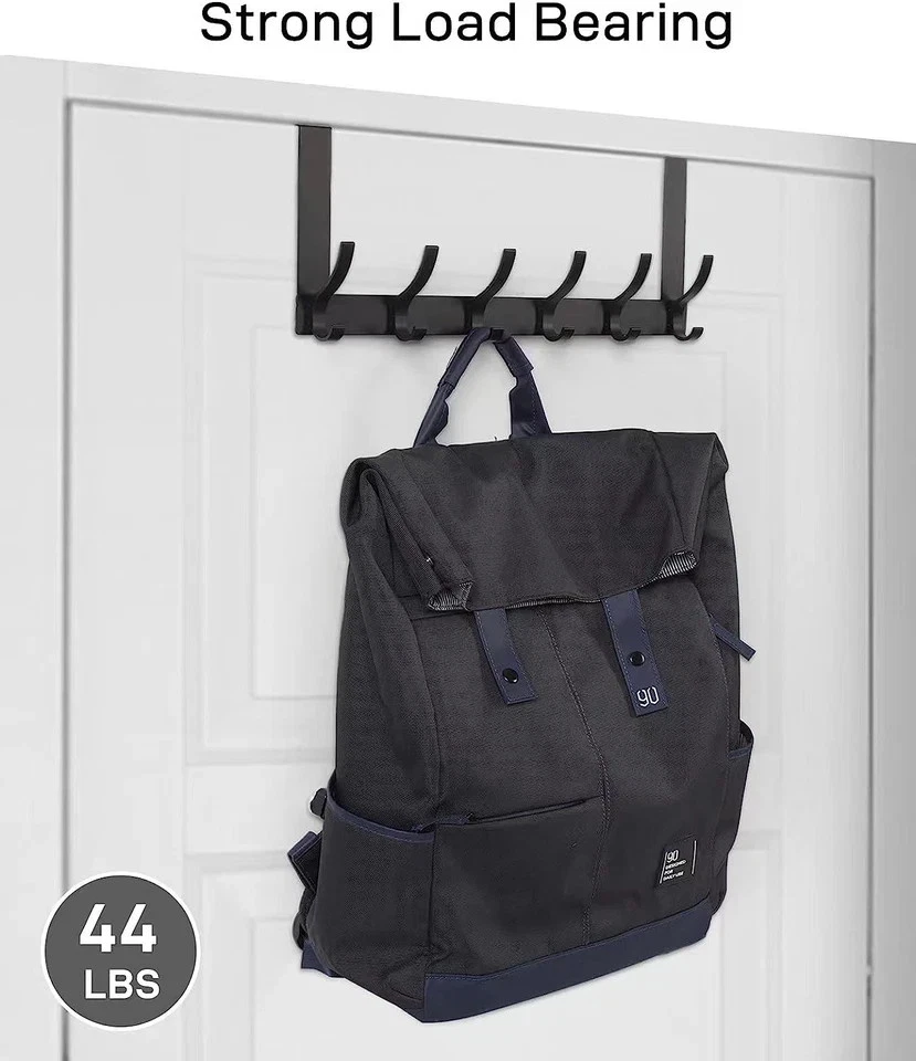 Ganchos sobre la puerta, percha de puerta resistente, toallero ganchos para toallas para baño Foto 2 de 4