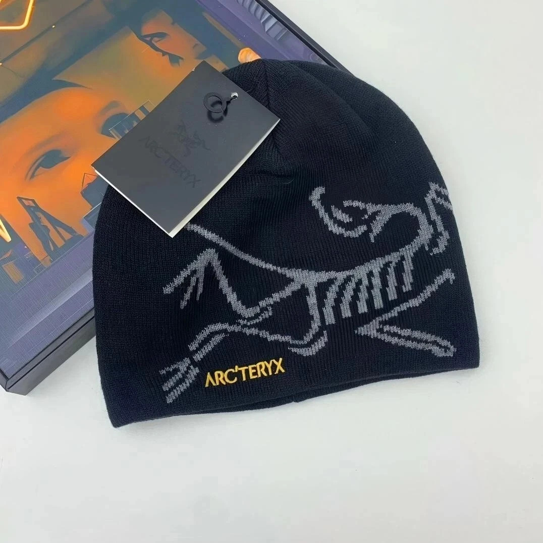 2026 Black Arcʼteryx Bird Head Wool Beanie Orca – Unisex Winter Toque NWT