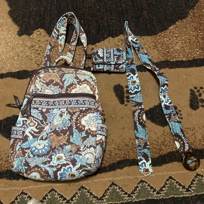 Vera Bradley  Mini Backpack, wallet, belt  Java blue 