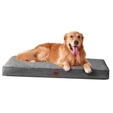 Orthopedic Dog Bed Large with Removable Washable Cover, 41 27 3.5 inches Grey