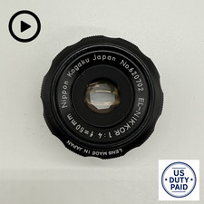  Near Mint Nikon EL-Nikkor 50mm f/4 Enlarging Lens Clean Optics w/ Video JAPAN