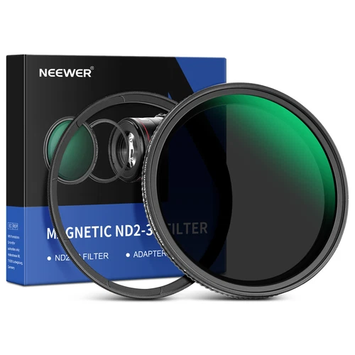 NEEWER 77mm Magnetic Variable ND Filter ND2-ND32&Magnetic Adapter Ring