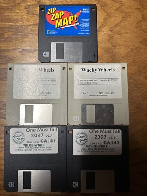 Floppy Disc Games. One Must Fall, Wacky Wheels, And  Zip Zap Map.