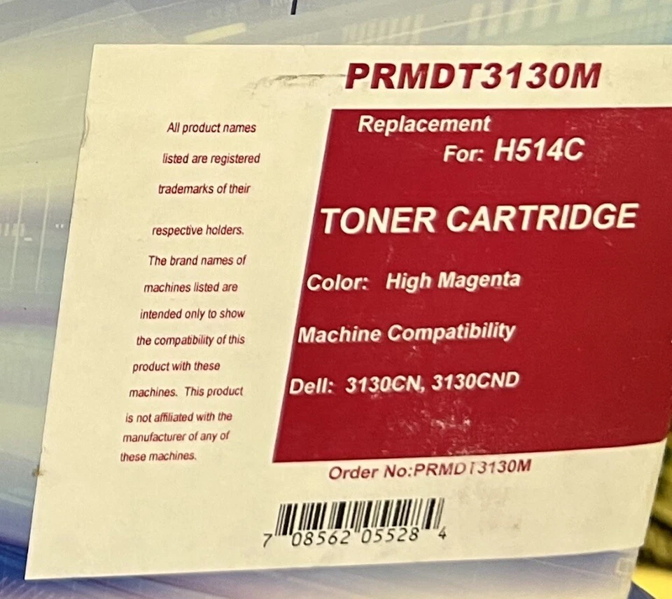 CARTUCHO TÓNER Hyperion color Alto Magenta COMPATIBLE PARA DELL 3130CN -- ¡NUEVO!! Foto 2 de 2