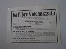 advertising Pubblicità 1922 LA FIBRA VULCANIZZATA - MILANO