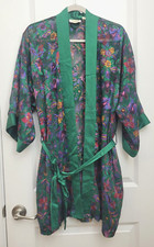 Vintage Victoria's Secret Robe Womens One Size Floral Kimono Gold Label see pics