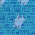 <!--F#f_0-->Dr Seuss Horton The Elephant on Blue Quilting Fabric 1/2 Metre<!--F/-->