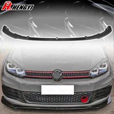 Front Bumper Lip Splitter Gloss Black For Golf Mk6 GTI 2010 2011 2012 2013