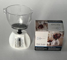 BALANZA DIETA ALIMENTOS COCINA PILARES NUEVA CON TAZA MEDIDORA PESA HASTA 2 libras