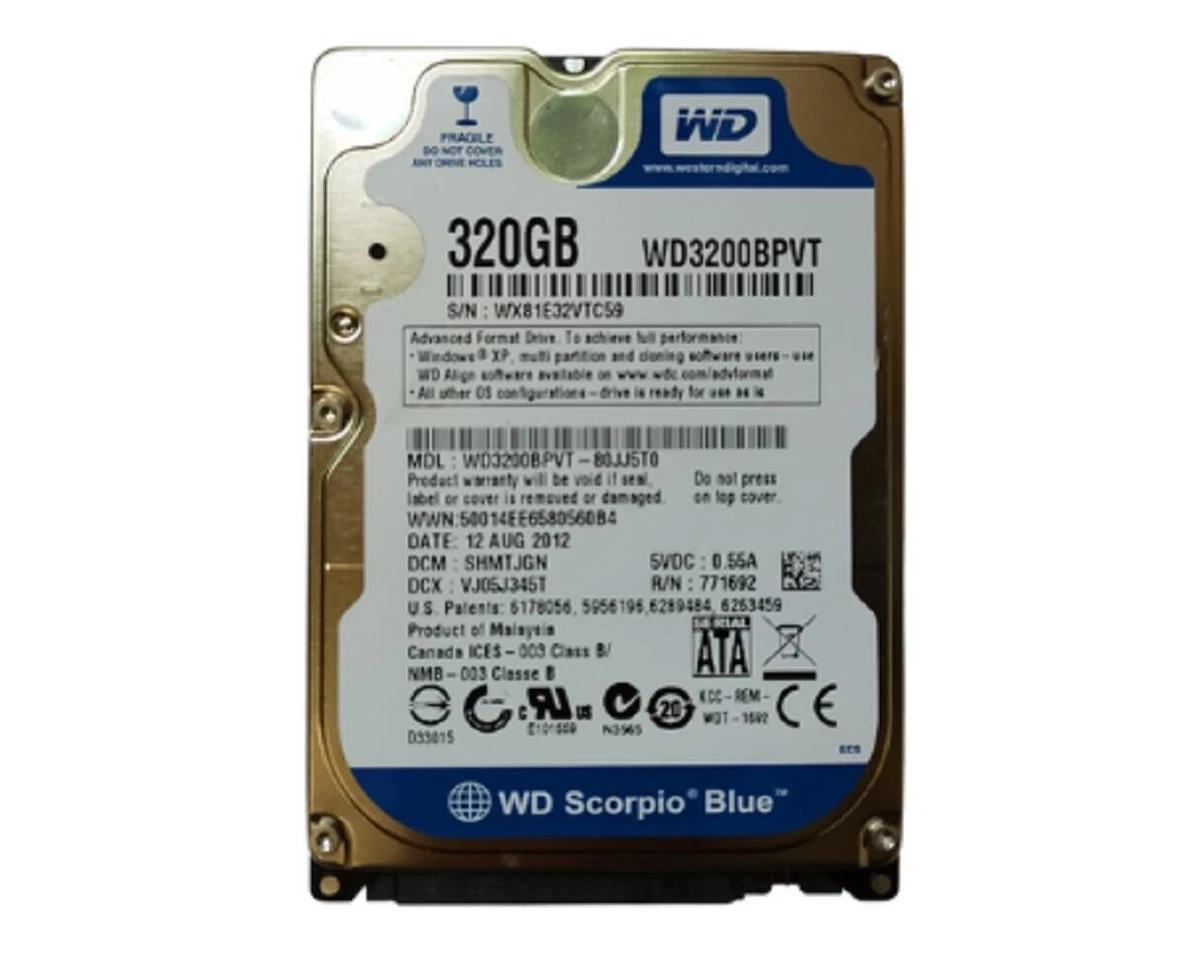 grænseflade bekæmpe voksenalderen Western Digital 320GB WD3200BPVT 5400RPM 8MB SATA2 2.5" Laptop HDD Hard Drive | eBay grænseflade bekæmpe voksenalderen Western Digital 320GB WD3200BPVT 5400RPM 8MB SATA2 2.5" Laptop HDD Hard Drive | eBay