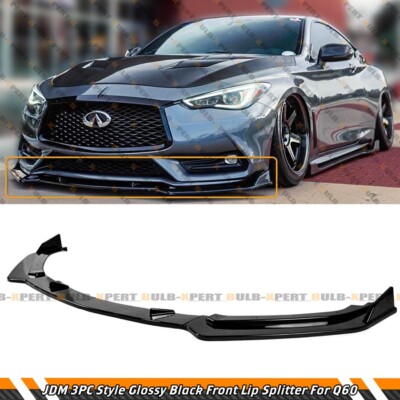 For nfnt QX30 QX50 QX55 QX60 QX80 Front Bumper Lp Spoler Spltter Black | eBay