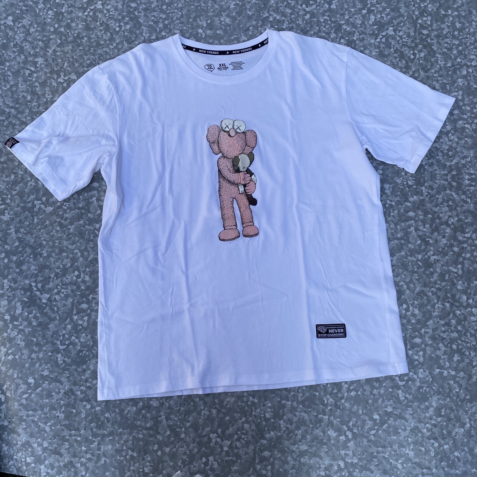 ALTRA T shirt rosa BFF Companion bianca grafica taglia XXLarge vedi foto