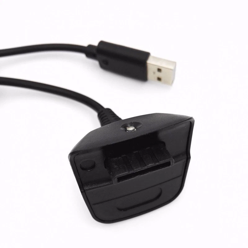 USB Charger Cable for Microsoft Xbox 360 Wireless Gamepad Controller 1.5m Black - Image 4 of 4