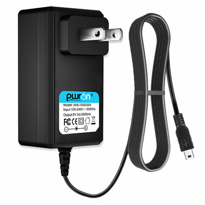 PwrON 5V 2A Mini USB Wall Charger AC-DC Power Supply Adapter US Plug For GPS MP3