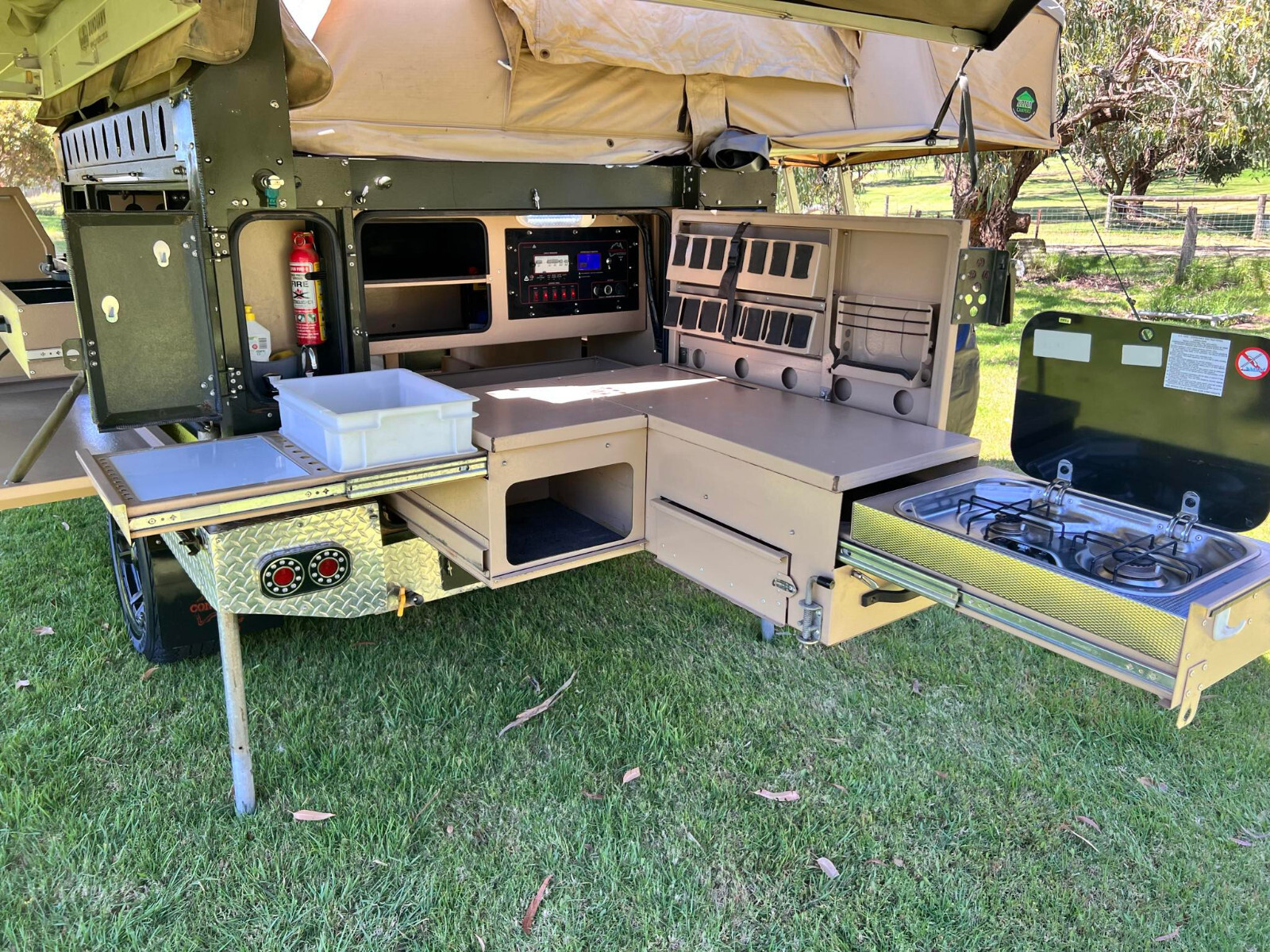 Conqueror UEV390 Offroad camper trailer, South African made, Vic rego