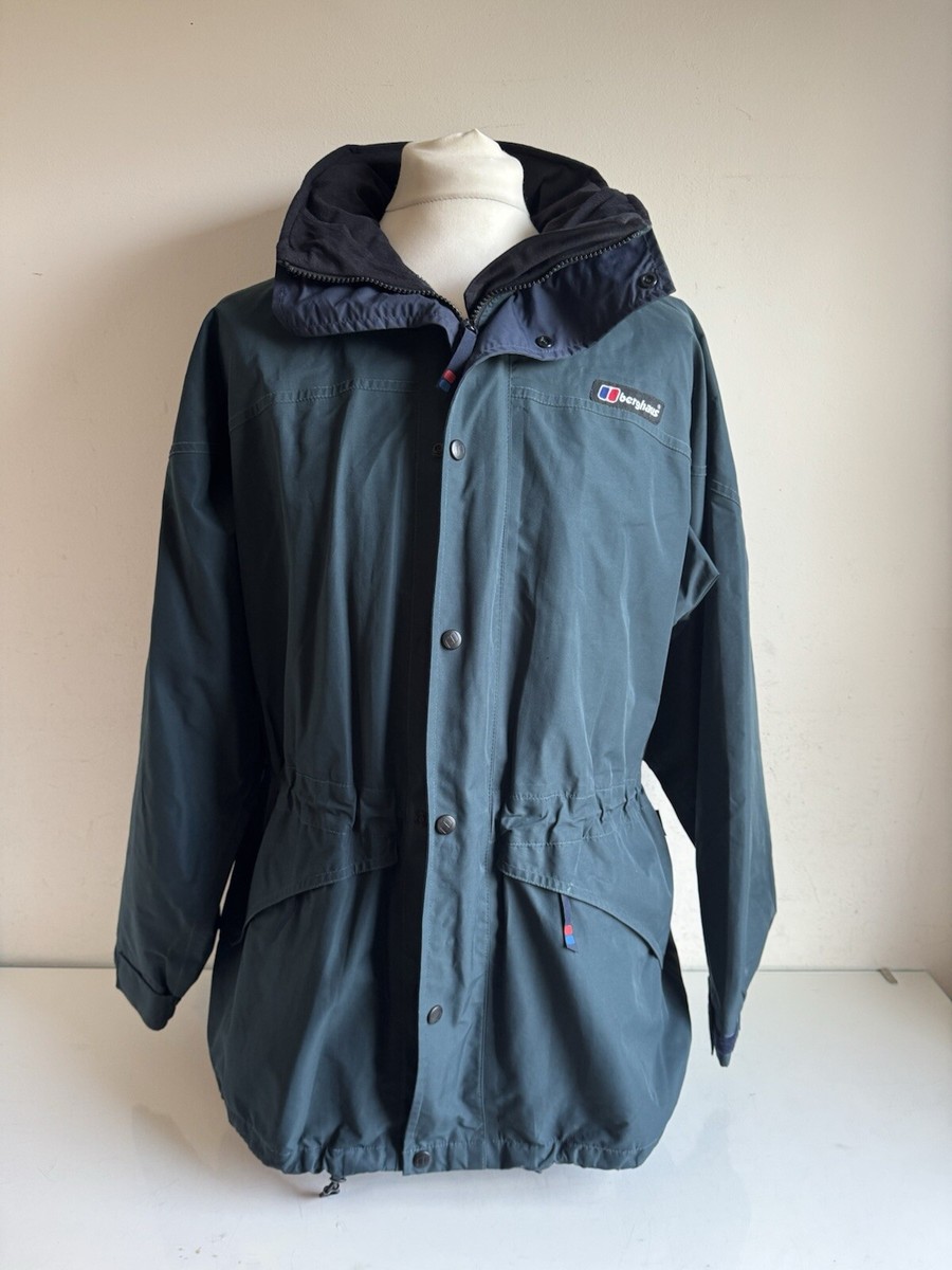 Vintage Green / Navy Berghaus Gore-Tex Coat Large L Men's