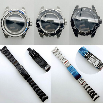 44mm Cassa in acciaio Cinturino in vetro zaffiro per NH35/36