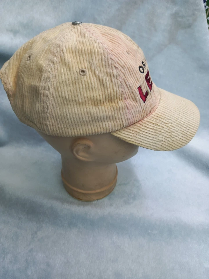 Gorra vintage años 80 original Levi’s EE. UU. pana 100 % algodón beige con tirantes Foto 4 de 4