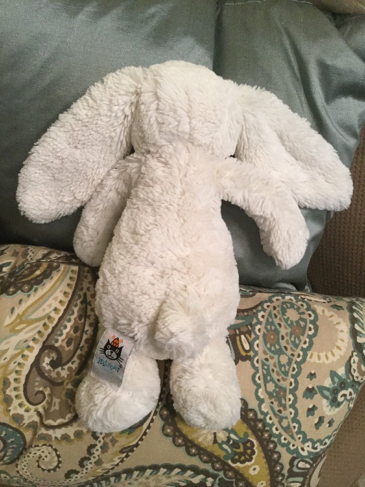 Plush Jellycat London White Bashful Bunny Rabbit Stuffed Animal