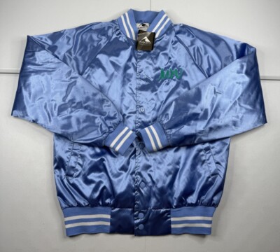 Vtg Augusta Sportswear Varsity Bomber Jacket Blue Satin Nylon