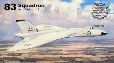 AV600 Avro Vulcan 83 Squadron RAF Cover Farewell to Flight XH558 28.10.2015