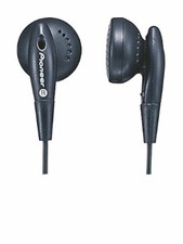 Pioneer SE-CE10-XK Portable Audio Earbud Headphones with Carrying Case (Black)