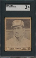 1940 Play Ball Home Run Baker #177 HOF New York Yankees SGC 3
