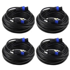 Paquete de 4 cables Speakon de 15 pies a macho Speakon macho cable de cabina de altavoz para DJs