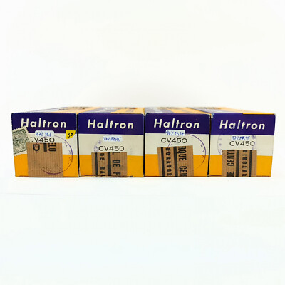 4 X CV450 HALTRON TUBE. 60er Jahre PROD. DUAL HALO GETTER. MATCHED QUAD. 30. ...