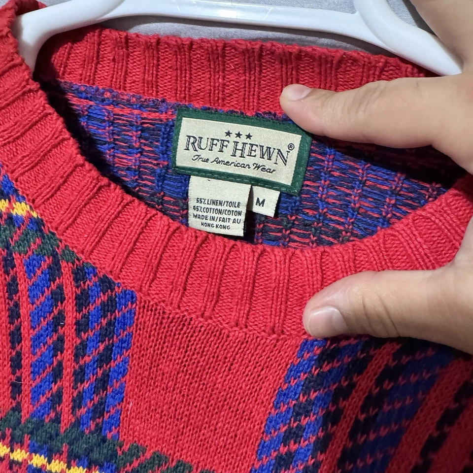 Vintage Ruff Hewn Plaid Oversized Sweater / Sweatshirt - Image 2 of 3