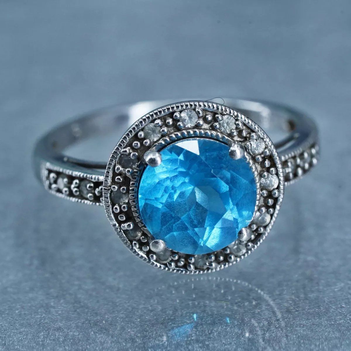 size 7 ISP Sterling Silver 925 Moissanite Diamonds HDS Helzberg