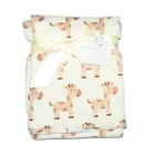 Soft Fleece Wrap Blanket - 75x100CM Giraffe Print Gift for Newborn Baby Girl Boy