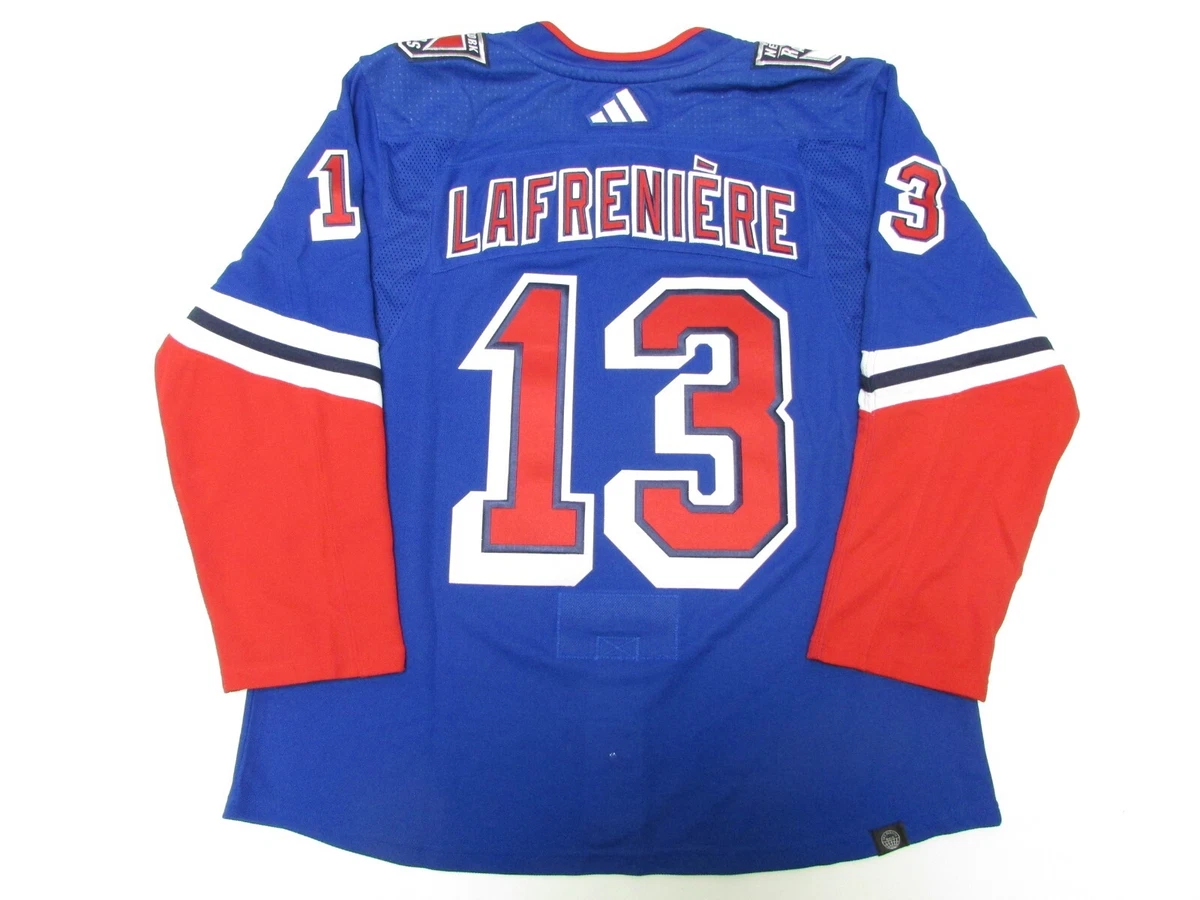 Alexis Lafrenière Autographed & Inscribed 1st playoff goal 5/7/22 Authentic  New York Rangers Adidas